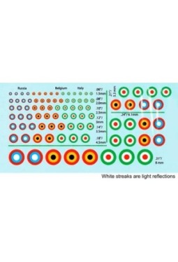 Belgien, Italien, Russland Flugzeugmarkierungen WW1 D51