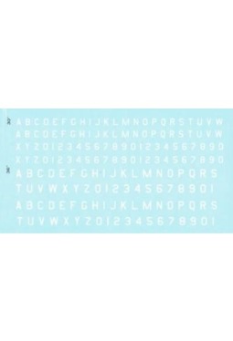 US Nummern & Buchstaben weiß groß D86